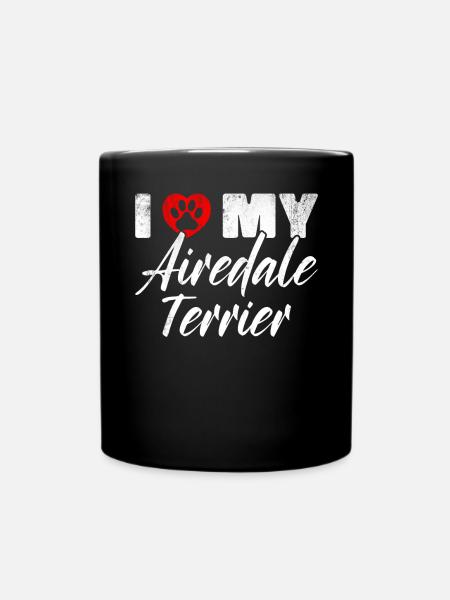 Airedale Terrier Gifts - Tasse einfarbig - Schwarz