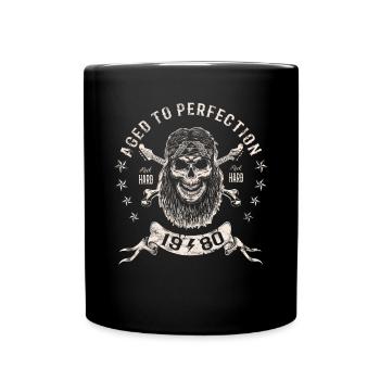 1980 Birthday Aged to perfection Rock Hard - Full Colour Mug - black - Front