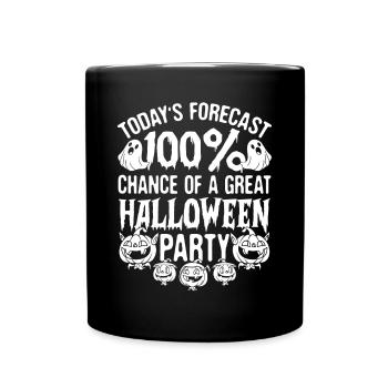 Les prévisions d’aujourd’hui 100% de chances d’un grand Halloween - Mug uni - noir - Devant