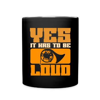 French Horn Player Horn Player Brass Music - Full Colour Mug - black - Front
