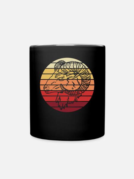 Einzelner Widder Astrologie Sternzeichen Geschenk - Tasse einfarbig - Schwarz