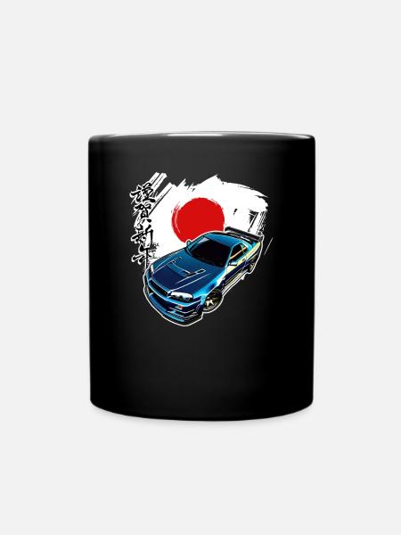 Jdm / Tuning / Turbolader / Felgen / Chiptuning - Tasse einfarbig - Schwarz
