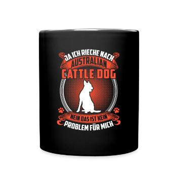 Je sens le bouvier australien - Mug uni - noir - Devant