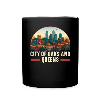 Charlotte, North Carolina, USA, Amerika, Vereinigte Staaten - Tasse einfarbig - Schwarz - Vorne
