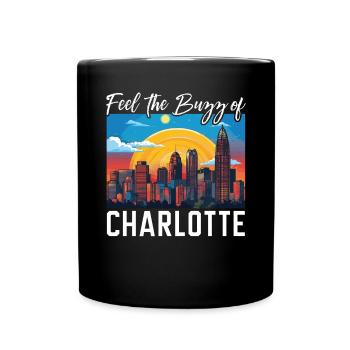 Charlotte, North Carolina, USA, Amerika, Vereinigte Staaten - Tasse einfarbig - Schwarz - Vorne