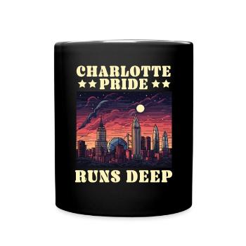 Charlotte North Carolina USA America United States - Full Colour Mug - black - Front