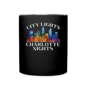 Charlotte, North Carolina, USA, Amerika, Vereinigte Staaten - Tasse einfarbig - Schwarz - Vorne