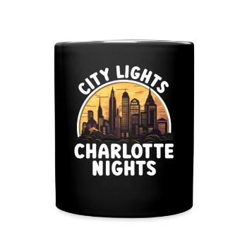 Charlotte, North Carolina, USA, Amerika, Vereinigte Staaten - Tasse einfarbig - Schwarz - Vorne
