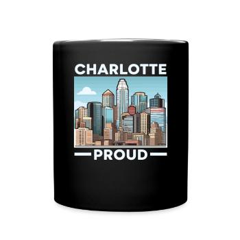 Charlotte North Carolina USA America United States - Full Colour Mug - black - Front
