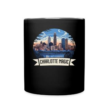 Charlotte North Carolina USA America United States - Full Colour Mug - black - Front