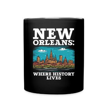 New Orleans Louisiana USA America United States - Full Colour Mug - black - Front
