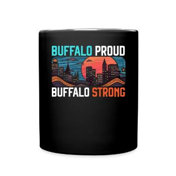 Buffalo City, New York, USA, Amerika, Vereinigte Staaten - Tasse einfarbig - Schwarz - Vorne