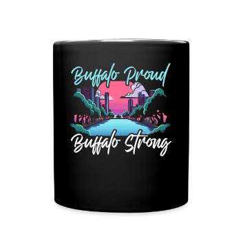 Buffalo City, New York, USA, Amerika, Vereinigte Staaten - Tasse einfarbig - Schwarz - Vorne