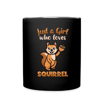 Juste une fille qui aime l’écureuil Fox Squirrel - Mug uni - noir - Devant