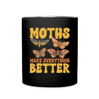 Moths Insect Collector Entomologist - Full Colour Mug - black - Front