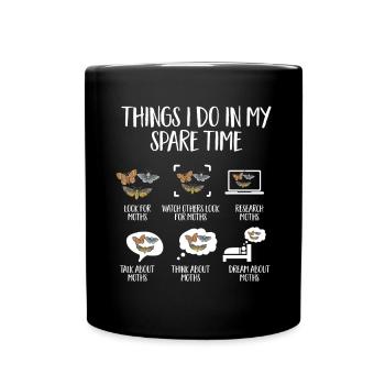 Moths Insect Collector Entomologist - Full Colour Mug - black - Front