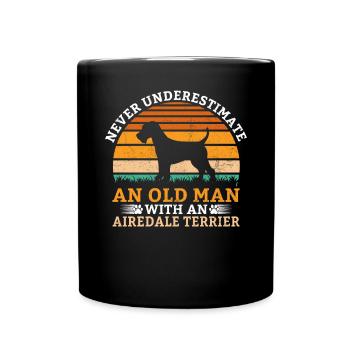 Airedale Terrier Gifts - Tasse einfarbig - Schwarz - Vorne