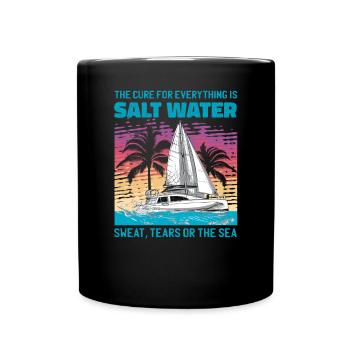 Sailor Sailboat Sailing Ship Sailing Yacht - Full Colour Mug - black - Front