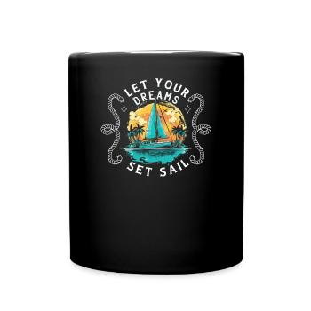 Sailor Sailboat Sailing Ship Sailing Yacht - Full Colour Mug - black - Front