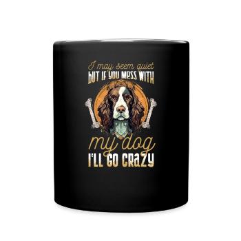 Hunderasse Englisch Springer-Spaniel - Tasse einfarbig - Schwarz - Vorne