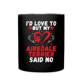 Airedale Terrier Gifts - Tasse einfarbig - Schwarz - Vorne