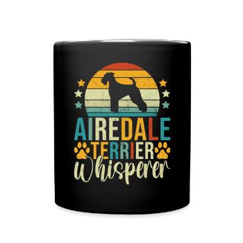 Airedale Terrier Gifts - Tasse einfarbig - Schwarz - Vorne