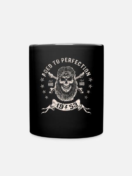 1953 Geburtstag Aged to perfection Rock Hard - Tasse einfarbig - Schwarz