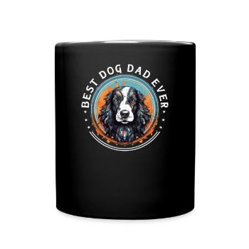 Hunde-Papa Hunderasse Englisch Springer-Spaniel - Tasse einfarbig - Schwarz - Vorne