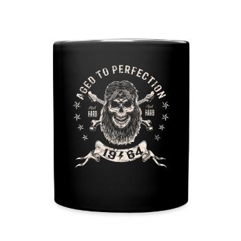 1964 Geburtstag Aged to perfection Rock Hard - Tasse einfarbig - Schwarz - Vorne