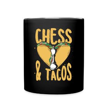 Chess and Tacos - Full Colour Mug - black - Front