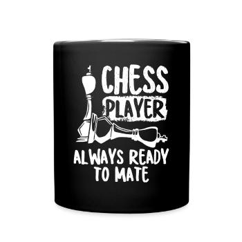 Joueur d’échecs toujours prêt à s’accoupler - Mug uni - noir - Devant