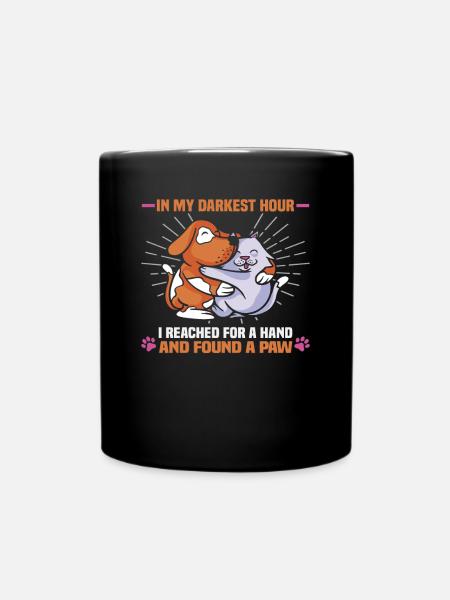 Conceptions de sauvetage de chiens pour les militants des droits des animaux - Mug uni - noir