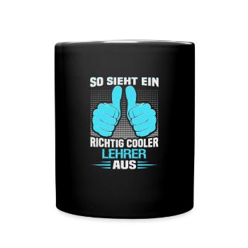 Bester Lehrer Rente Geschenkidee Schüler - Tasse einfarbig - Schwarz - Vorne