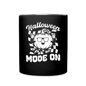 Mode Halloween activé - Drôle de citrouille d’Halloween - Mug uni - noir - Devant