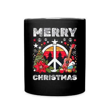 Merry Christmas Peace - Full Colour Mug - black - Front