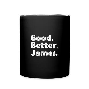 Good better James - Tasse einfarbig - Schwarz - Vorne