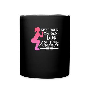 Bodybuilder Body Building Fitness Gym Gift - Full Colour Mug - black - Front