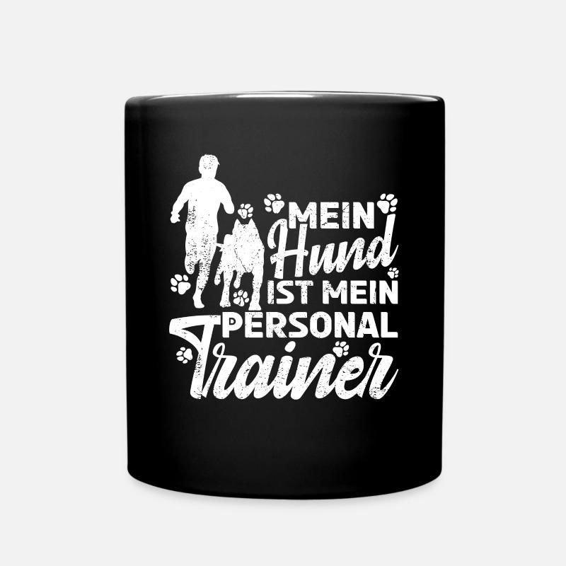 Canicross Mein Hund ist mein Personal Trainer - Tasse einfarbig - Schwarz