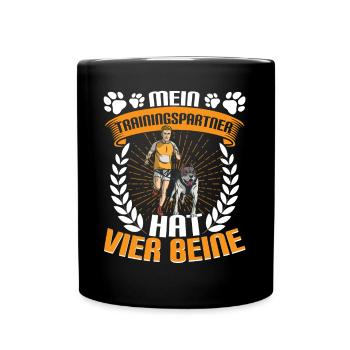 Canicross Hundesport - Tasse einfarbig - Schwarz - Vorne