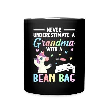 Cornhole-Spielerin Corn Hole - Tasse einfarbig - Schwarz - Vorne