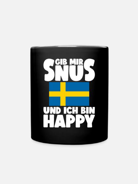 Snus Tabak Kautabak - Tasse einfarbig - Schwarz