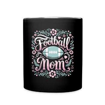 Fußball-Mama - Tasse einfarbig - Schwarz - Vorne