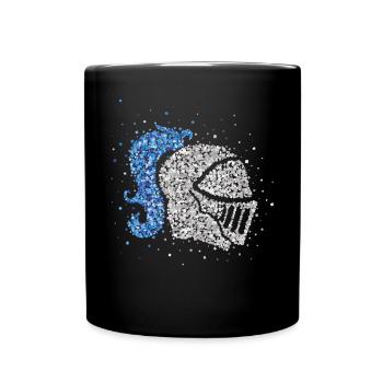 Knight Knight's Armor Helmet Knight's Helmet Medieval - Full Colour Mug - black - Front