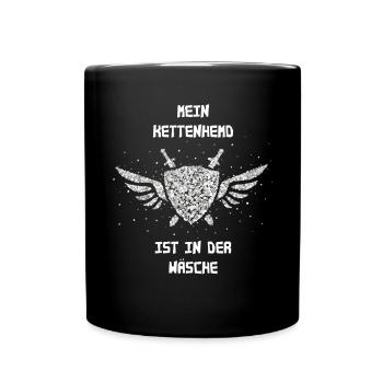 Ritter Kostümersatz Kettenhemd Ritterrüstung - Tasse einfarbig - Schwarz - Vorne