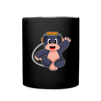 Musique casque Mole - Mug uni - noir - Devant