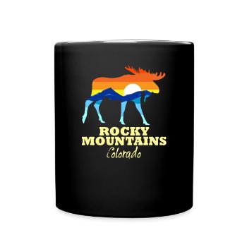 Rocky Mountains National Park Colorado Mountains - Tasse einfarbig - Schwarz - Vorne