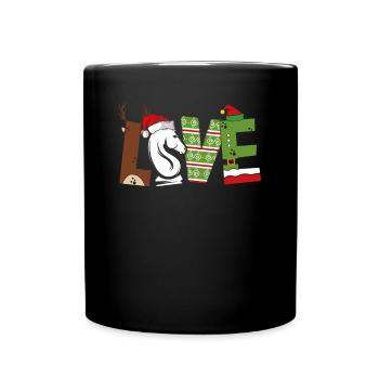 Chess Pieces Christmas Love - Full Colour Mug - black - Front