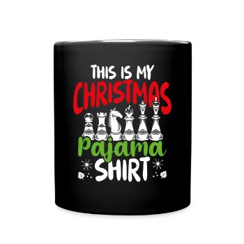 Das Ist Mein Weihnachtspyjama shirt - Tasse einfarbig - Schwarz - Vorne