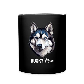 Husky - Tasse einfarbig - Schwarz - Vorne