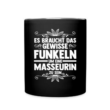 Physiotherapeutin Massage Masseurin - Tasse einfarbig - Schwarz - Vorne